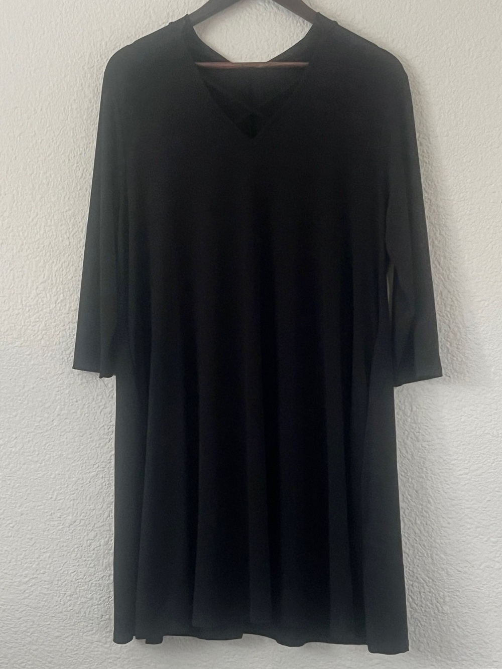 Paisley Grace Black Crisscross Back Swing Dress M Pockets